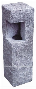 China G623 Grey Chinese Granite Garden Lanterns, Exterior Stone Natural Surface Lamps, Outdoor Landscaping Stones Lanterns