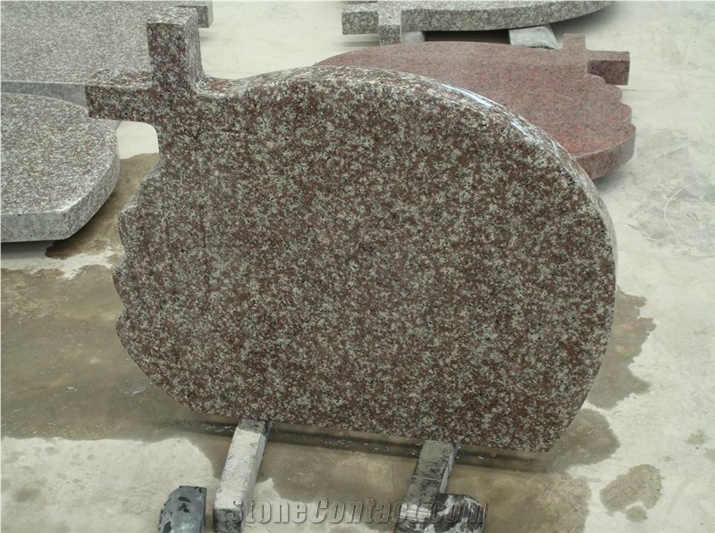 China G663 Granite Cross Carving Headstones, Cemetery Engraved Tombstones, Memorial Stone Gravestones, Western European Style Single Monuments, Custom Tombstone Monument Design