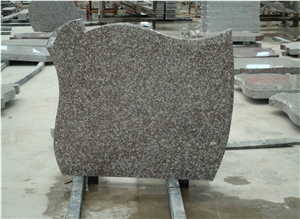 China G663 Granite Irregular Carving Headstones, Cemetery Engraved Tombstones, Memorial Stone Gravestones, Western European Style Single Monuments, Custom Tombstone Monument Design