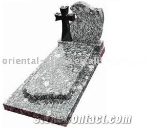 China Granite Cross Carving Headstones, Cemetery Engraved Tombstones, Memorial Stone Gravestones,Custom Tombstone Monument Design,Western Style Single Monuments