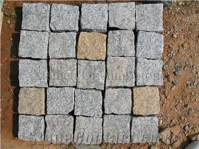 China Grey Granite Outdoor Floor Covering Natural Surface Cube Stone, Exterior Pattern Paving Sets, Garden Decoration Walkway Pavers, Landscaping Stones Cleft Edge Paving Stone, Cobble Stone