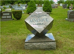 China Phoenix Diamond Granite Bevel Carving Headstones, Cemetery Irregular Engraved Tombstones, Custom Tombstone Monument Design, Western Style American Single Monuments