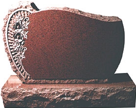 China Red Granite Engraved Headstones with Base,Cemetery Carving Tombstones,Western American Style Single Monuments,Custom Tombstone Monument Design