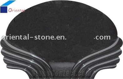 China Shanxi Black Granite Engraved Headstones, Cemetery Carving Tombstones, Memorial Stone Gravestones, Western Style Single Monuments, Custom Tombstone Monument Design