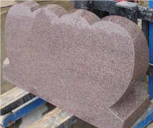 G606 China Granite Heart Carving Headstones,Cemetery Engraved Tombstones, Custom Tombstone Monument Design,Western American Style Single Monuments,Natural Stone Memorial Gravestones