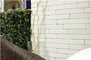 White Thassos Marble Tumbled Wall Stone, Wall Cladding