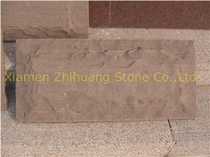 Coffee Sandstone Mushroomed Stone, China Brown Sandstone Mushroomed Cladding
