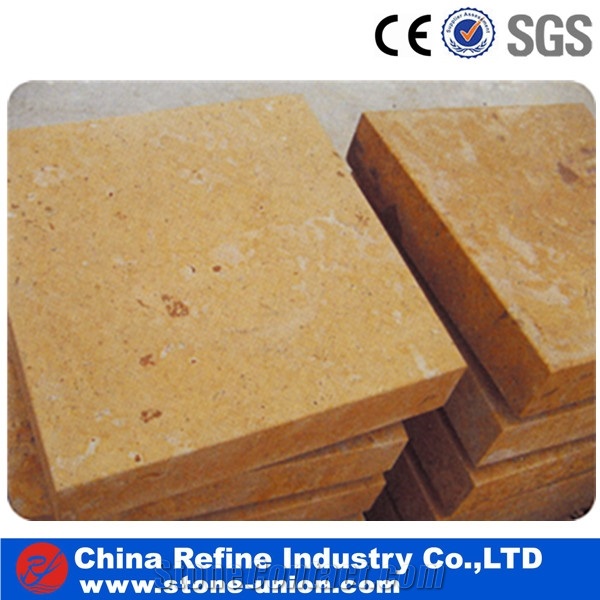 Antique Yellow Limestone Tiles, China Yellow Limestone, Yellow Limestone Floor Covering, Limestone Wall Tiles for Sale