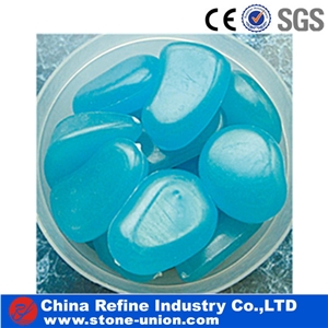 Blue Light Glow Pebbles for Decoration,Pebble Luminous Stones,Machine Made Crushed Glow Pebble,,Artificial Plastic Stone,Colored Glass Glow Stones