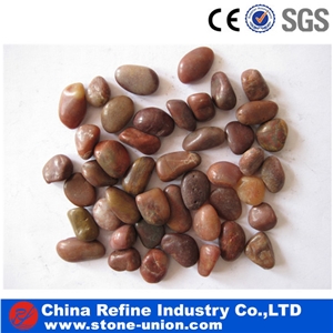 Brown River Pebble Rock for Garden Paving,Black Polished Different Sizes Polished Pebble River Stone for Decoration in Landscaping ,River Stone