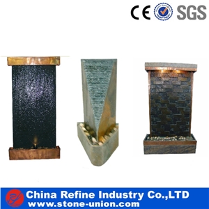 Cheap Natural Indoor Slate Water Fountain,Table Top Water Decor Slate Fountain,Wall Mounted Stone Fountain Home Decoration Wholesale Slate Waterfall