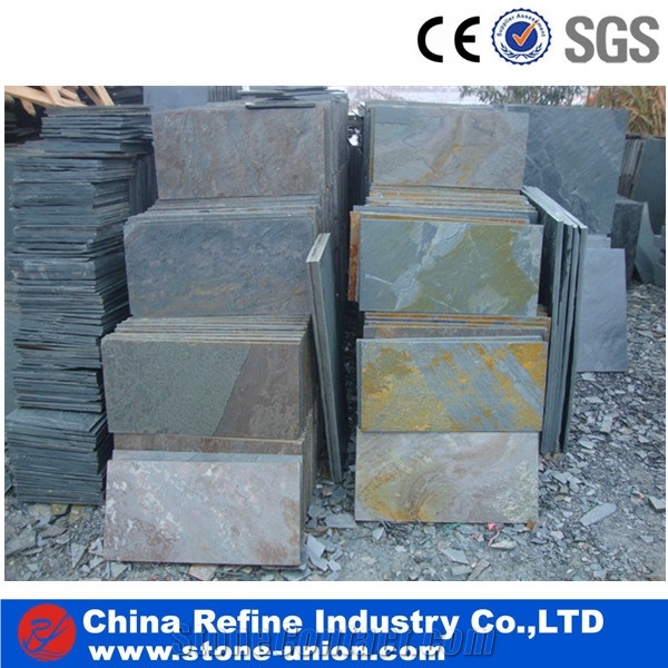 Cheap Price Natural Culture Slate Tile,Natural Split Slate Tile, China Grey Slate, Sliver Sand Slate Tiles for Outdoor Decoration