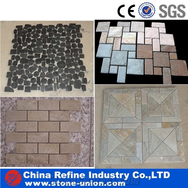 Cheap Rusty Slate Mosaic Tile for Walling Flooring,Slate Stone Mosaic Tile,Slate Mosaic Tile Pattern,High Quality Slate Mosaic for Inside Decoration