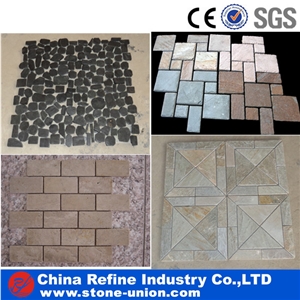 Cheap Rusty Slate Mosaic Tile for Walling Flooring,Slate Stone Mosaic Tile,Slate Mosaic Tile Pattern,High Quality Slate Mosaic for Inside Decoration
