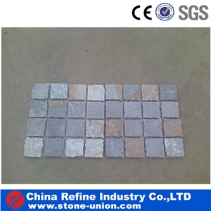 Culture Stone Tumbled Paver Cube Stone for Floor,Bushhamered Paving Stone Square Shape Patio Walkway Driving Terrace Pavers/Floor Paving,Walkway Paver