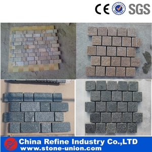 Culture Stone Tumbled Paver Cube Stone for Floor,Bushhamered Paving Stone Square Shape Patio Walkway Driving Terrace Pavers/Floor Paving,Walkway Paver