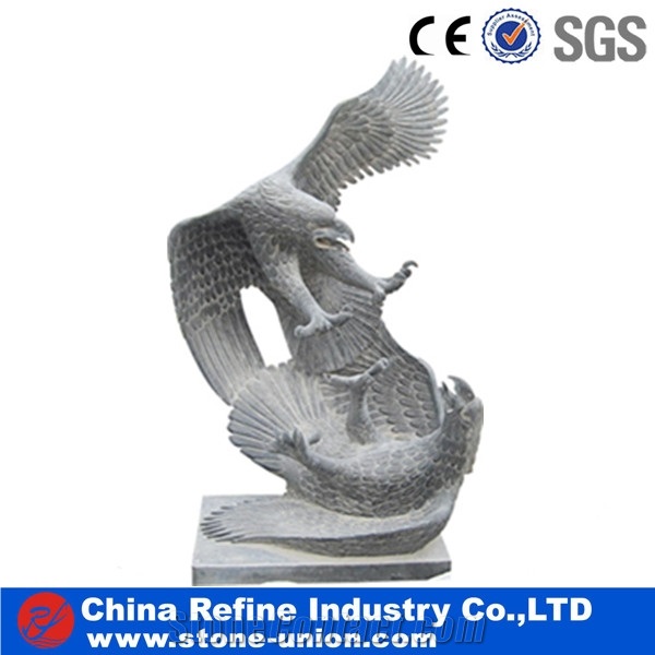 Double Vivid Owl Stone Sculpture, Grey Marble Sculpture & Statue,Granite Owl Sculpture,Stone Animal Sculpture,Owl Carvings,Landscape Sculptures