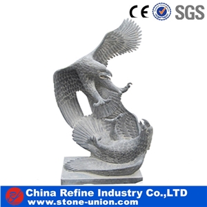Double Vivid Owl Stone Sculpture, Grey Marble Sculpture & Statue,Granite Owl Sculpture,Stone Animal Sculpture,Owl Carvings,Landscape Sculptures