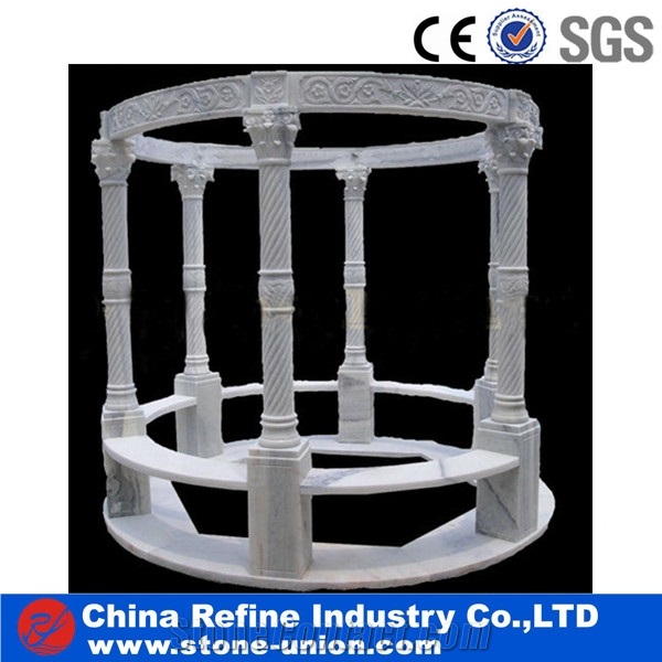 Garden Gazebo With Iron Top,Western Style Gazebo