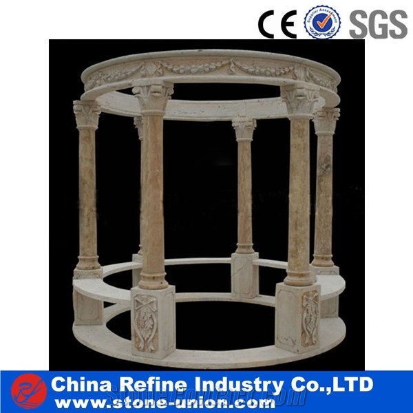 Garden Gazebo With Iron Top,Western Style Gazebo