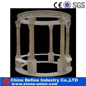 Garden Gazebo With Iron Top,Western Style Gazebo