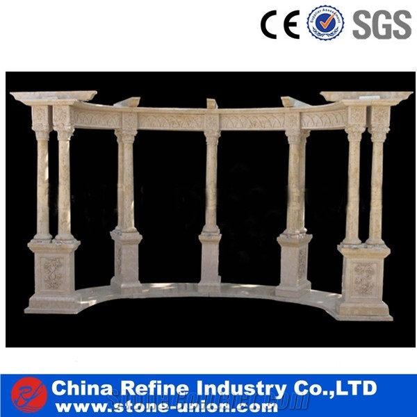 Garden Gazebo With Iron Top,Western Style Gazebo