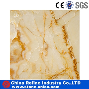 Ice Yellow Honey Onyx Slabs & Tiles, China Yellow Onyx,Fantasy Onyx,Gold Onyx,Golden Yellow Onyx,Golden Cloud Onyx