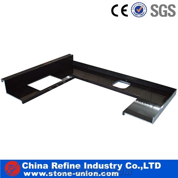 L Shape Marble Kitchen Countertops,One-Piece Worktop,Bar Counter for Restaurant & Hotel