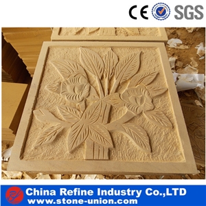 Marble Stone Relief Fish Sculpture,Chinese Sichuan Beige Sandstone Stone Reliefs,Tv Background Decoration,Lobby Walling Tile,Wall Covering Tiles