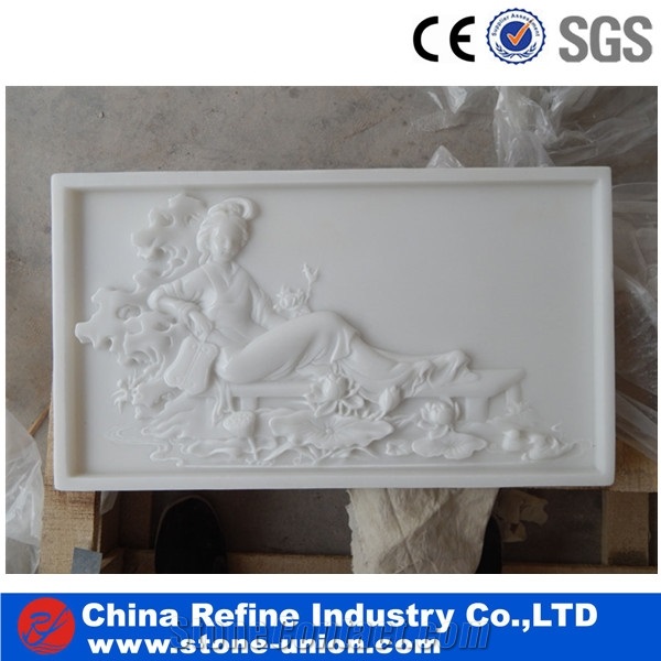 Marble Stone Relief Fish Sculpture,Chinese Sichuan Beige Sandstone Stone Reliefs,Tv Background Decoration,Lobby Walling Tile,Wall Covering Tiles