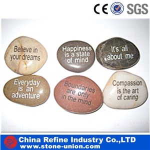 Multi-Color Carving Pebbles for Decoration,Engraved & Carved Pebble Stone, Black Granite Artifacts, Handcrafts,Carving Pebble Stone,Pebble Carved