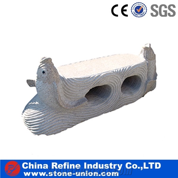Pure Hand Carving Animal Benches,Garden Benches Stone Articles for Outdoor Home Decor,Landscape Natural Granite Stone Table Bench Chair
