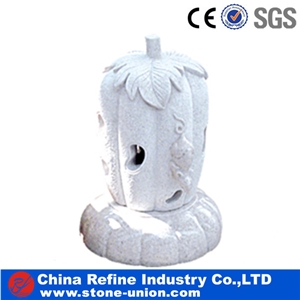 Red Granite Polished Garden Led Lantern, China Red Granite Lanterns,European Style Garden Grey Granite Lanterns,Granite Natural Stone Lanterns