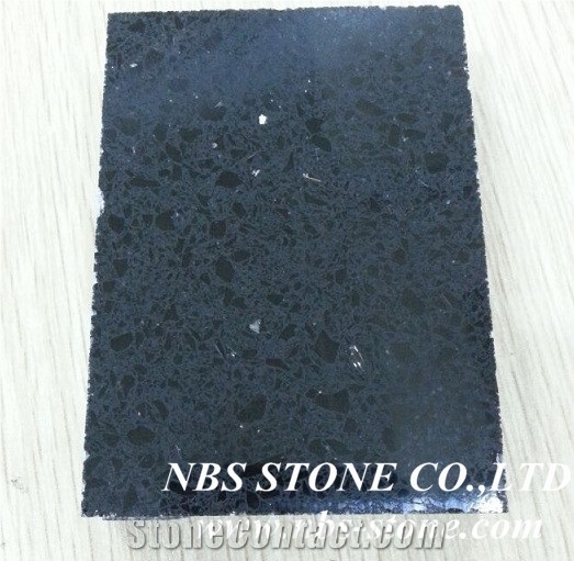 Artificial Granite Slabs & Tiles, Black Artificial Stone