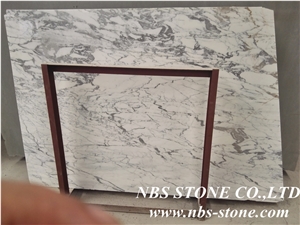 Bianco Carrara Venato Marble Slabs, Italy White Marble Floor Covering Tiles