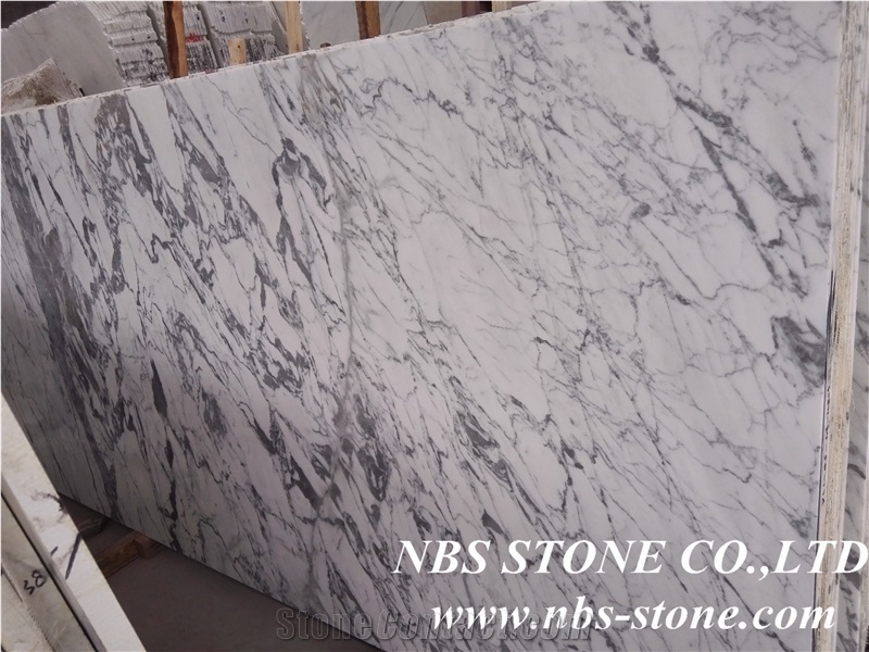 Bianco Carrara Venato Marble Slabs, Italy White Marble Floor Covering Tiles