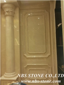 Carved Yellow Marble Columns