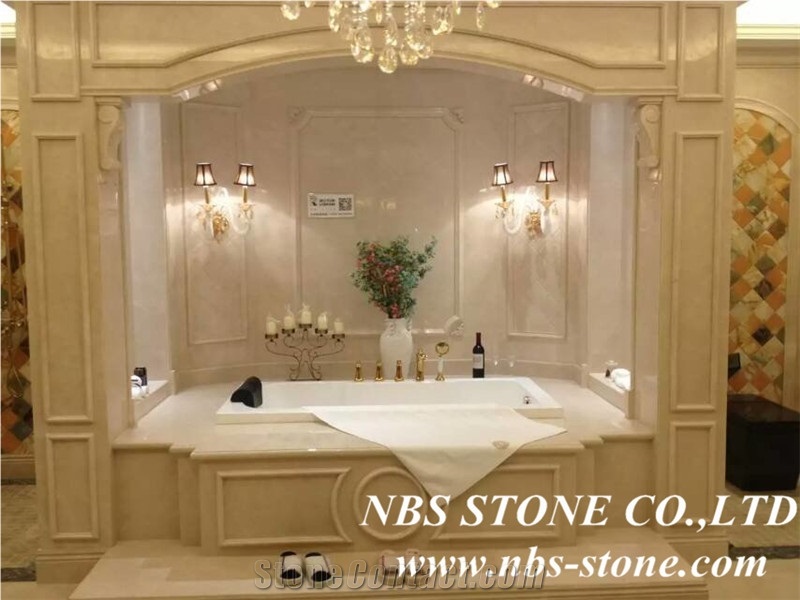 Carved Yellow Marble Columns