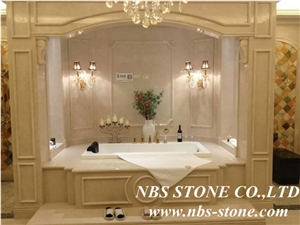 Carved Yellow Marble Columns