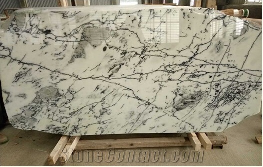 Ink White Jade Marble Slabs & Tiles