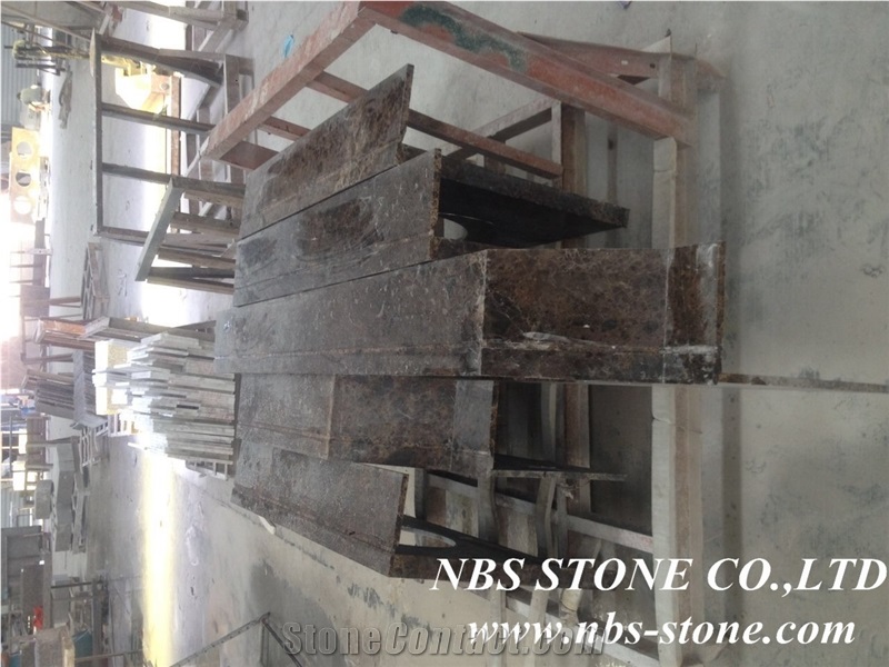 Light Emperador Bathroom Countertops, Brown Marble Bathroom Countertops