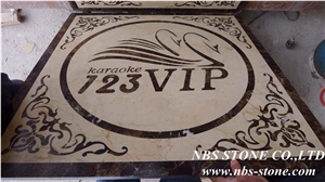 Multicolor Marble Floor Pattern Medallion,Marble Waterjet Floor Medallion,Round Medallion