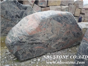 Multicolor Red Granite Landscape Stone, Garden Boulders