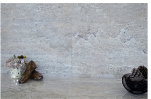 Alm Plateado Silver Travertine Tiles & Slabs, Grey Travertine Flooring Tiles, Walling Tiles