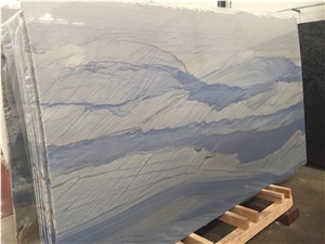 Azul Macaubas Quartzite Tiles & Slabs, Blue Polished Quartzite Polished Tiles & Slabs, Floor Tiles