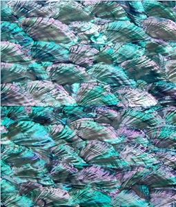 Natural Shell Fantastic Green Mosaic