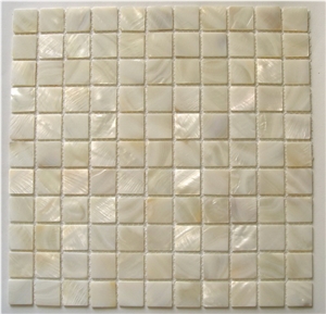 Natural Shell Light Orange Color Mosaic