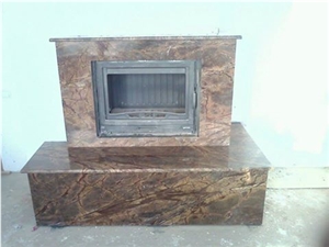 Rain Forest Brown Marble Fireplace Surround, Brown Marble Fireplace India Rain Forest Brown Marble Fireplace Surround, Brown Marble Fireplace India