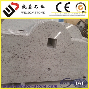 Polished Eased Edge White Galaxy Granite Bathroom Countertop ,Custom White Galaxy Granite Vanity Tops