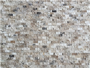 Philadelphia Travertine Splitface Mosaic, Cultured Stone, Ledge Philadelphia Travertine Splitface Mosaic, Cultured Stone, Ledge